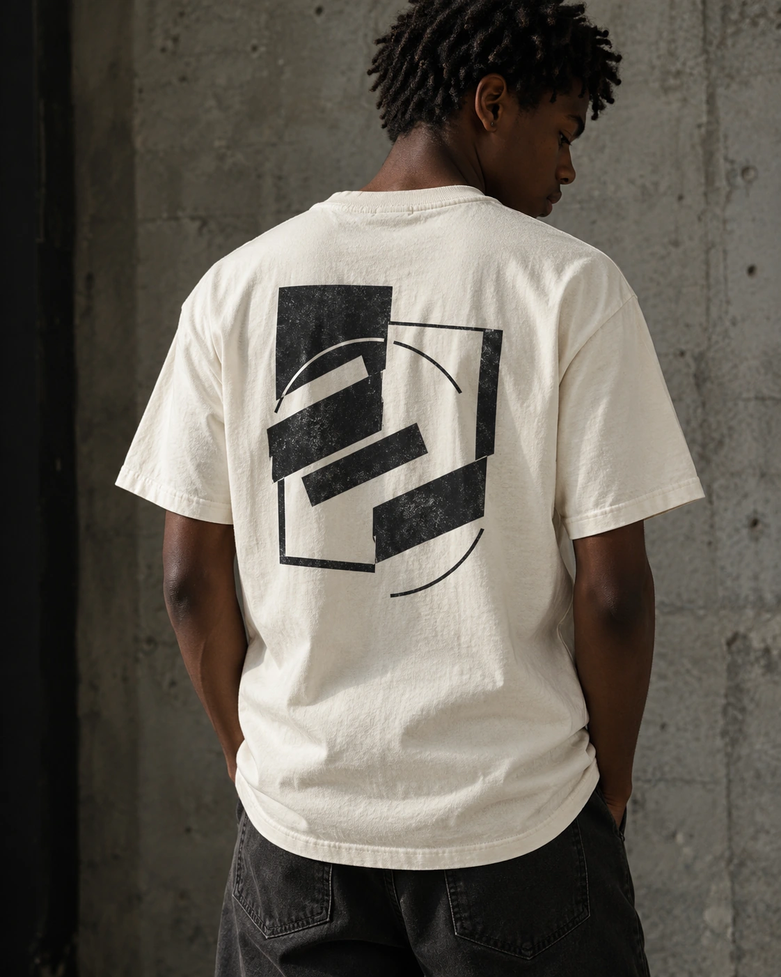 White tee with the graphic MORE THAN A SCHOOL.